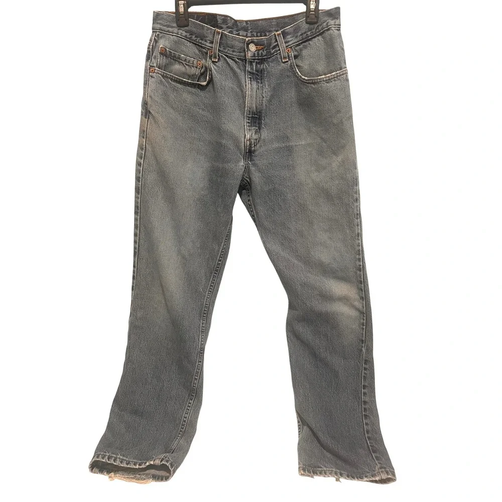 Levi's 505‎ Jeans Blue Regular Fit Straight Leg Vintage Retro 34x32 Mens